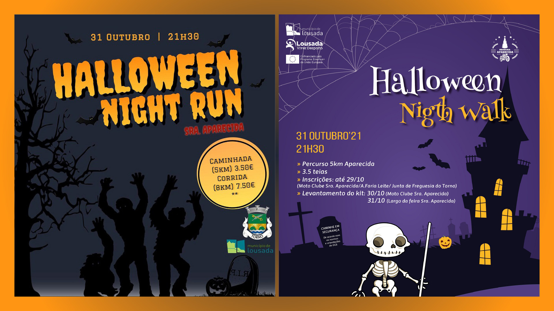 "Halloween Nigth Run" e "Halloween Nigth Walk", em Lousada