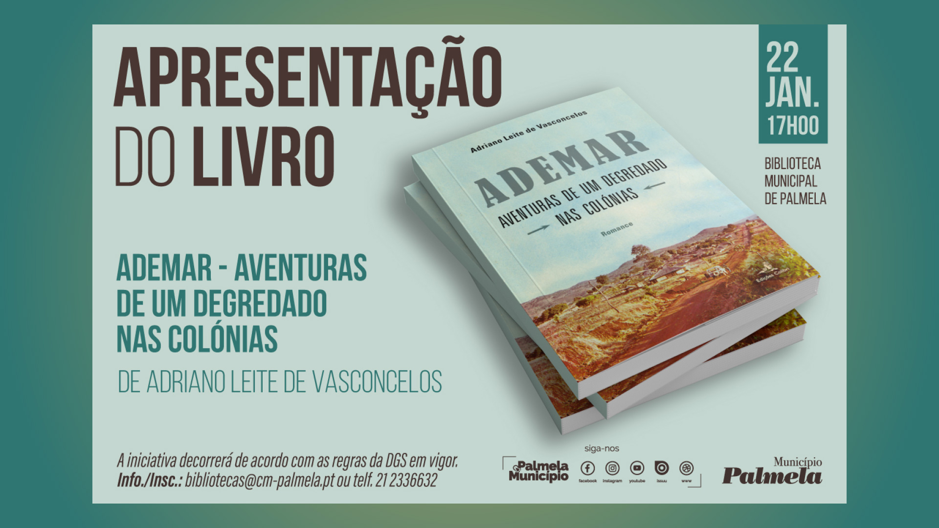 Adriano Leite de Vasconcelos apresenta livro em Palmela