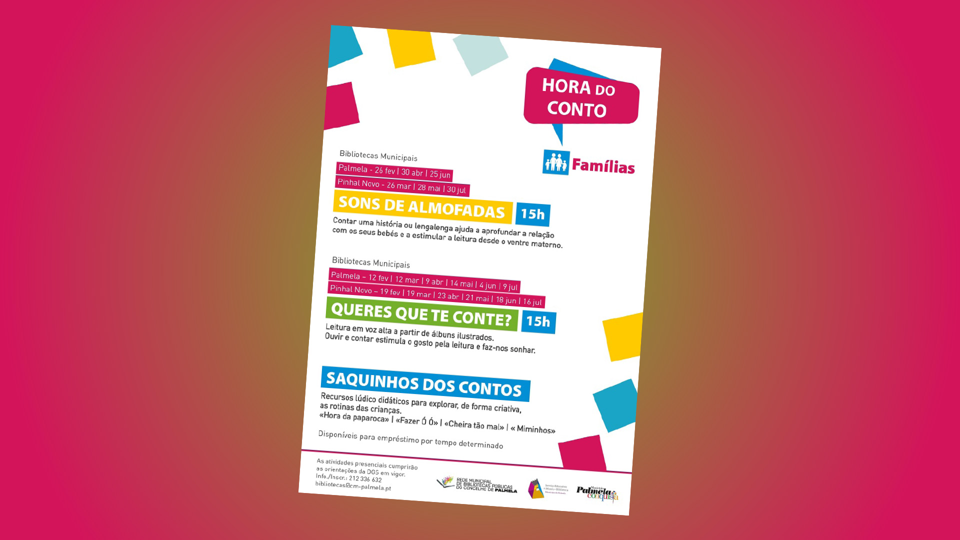 “Hora do Conto” para famílias nas Bibliotecas Municipais de Palmela
