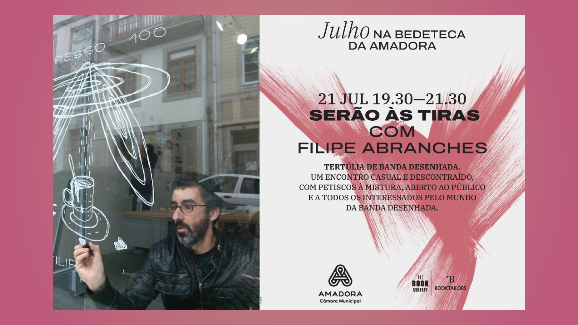 Serão às Tiras com Filipe Abranches, na Biblioteca Municipal Fernando Piteira Santos