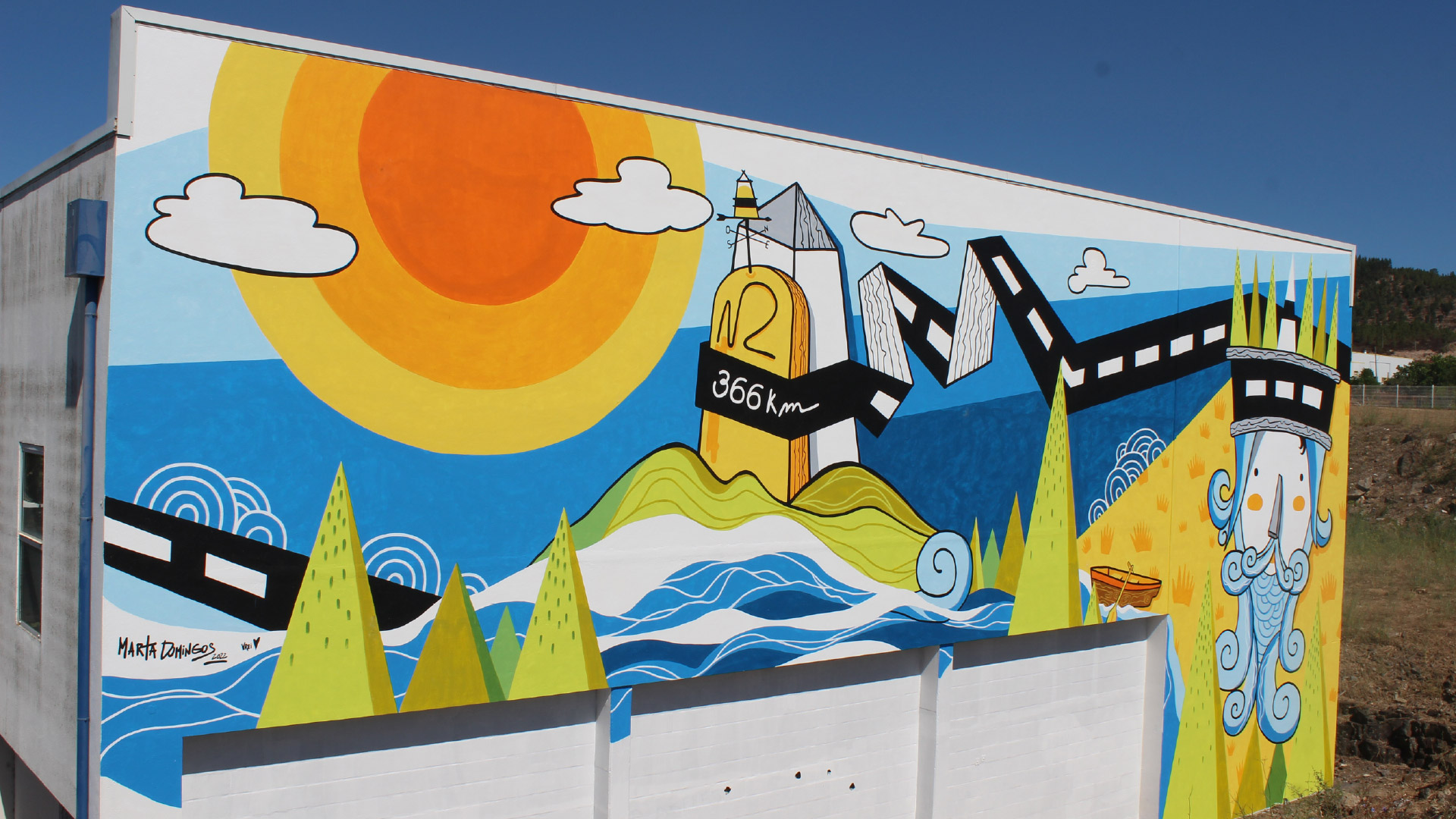 Novo mural de arte urbana junto à Estrada Nacional 2