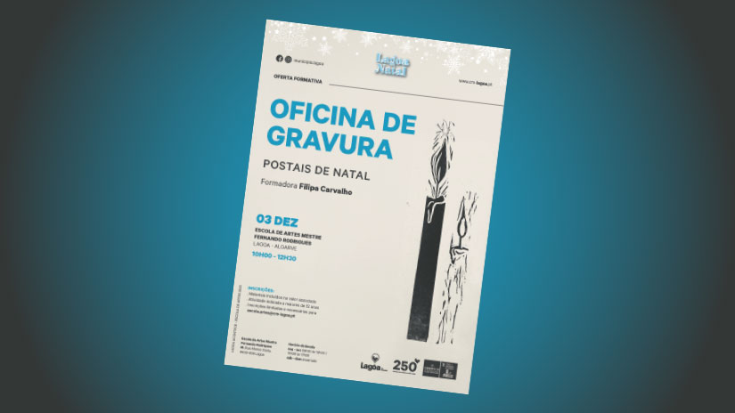 Crie Postais de Natal Originais na Oficina de Gravura em Lagoa