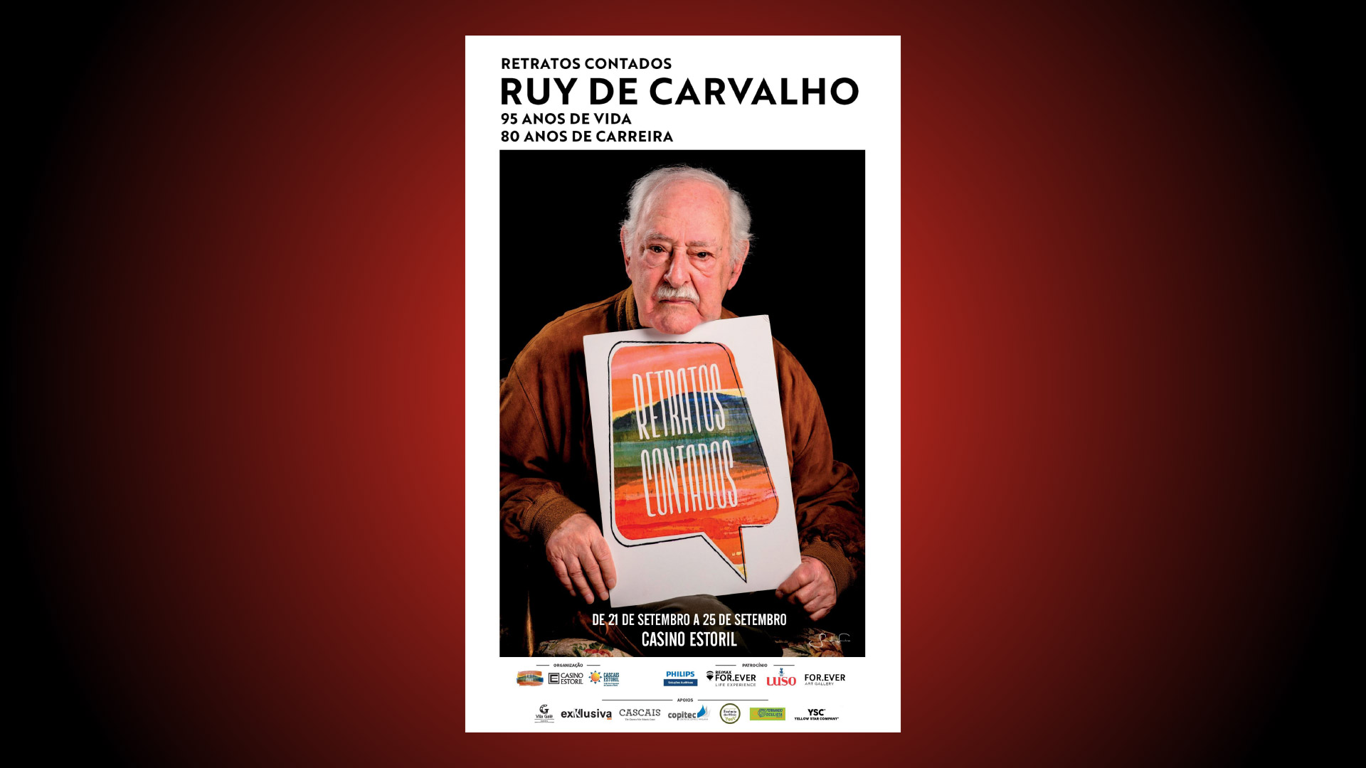Exposição “Retratos Contados de Ruy de Carvalho” inaugura 21 de setembro