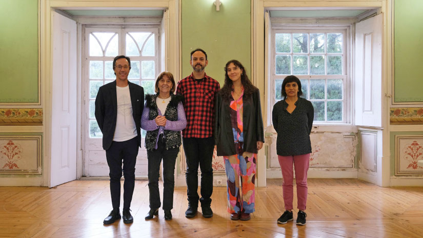 Daniel Gonçalves, vereadora Teodolinda Pereira, Tiago Matos, Sara Duarte Brandão e Helena Menezes.